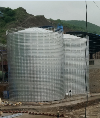 昌图粮食钢板仓的安装全过程不用热焊接